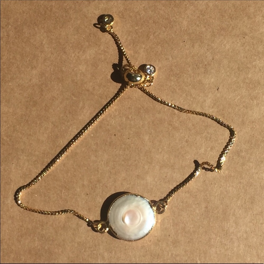 Estrella and Luna NWT 14k gold pearl bracelet - Picture 2 of 5